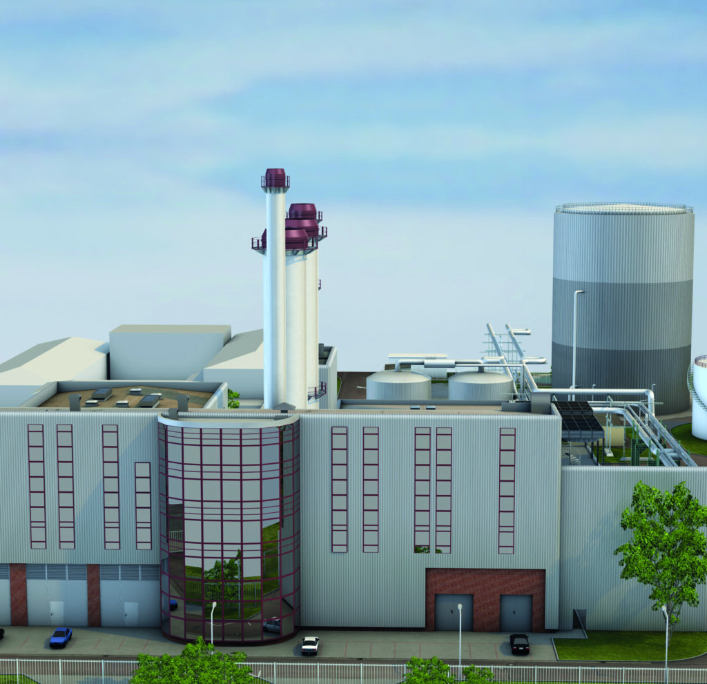 Kraftwerke in einem grafischen Modell