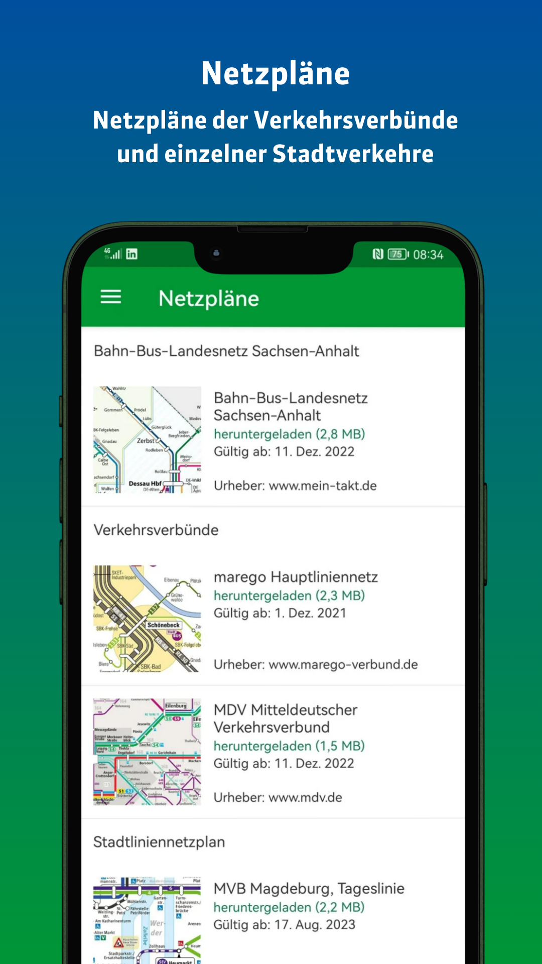 Netzpläne DVGgo App