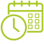 Uhrzeit und Kalender Icon