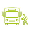 Icon Person steigt in einen Bus